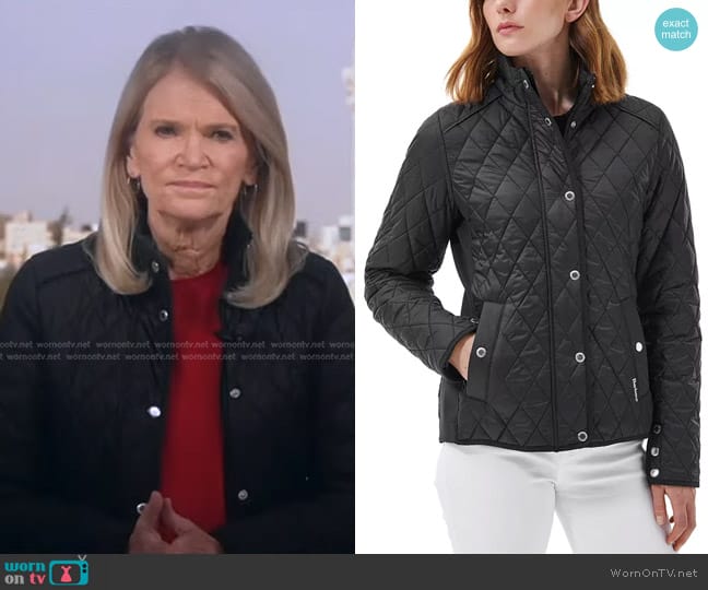 Barbour Yarrow Quilted Puffer Coat worn by Martha Raddatz on Good Morning America