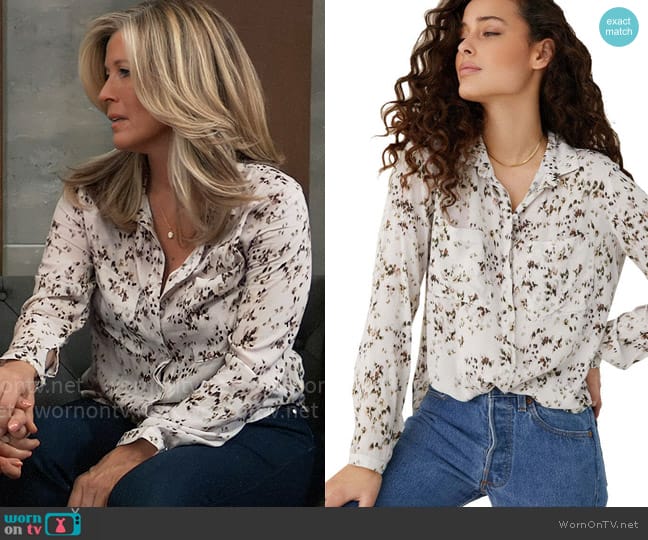 Bella Dahl Hipster Shirt worn by Carly Spencer (Laura Wright) on General Hospital