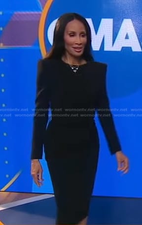 Beverly Johnson’s black sheath dress on Good Morning America