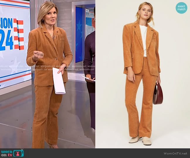 Blnak NYC Next Date Blazer and Trouser worn by Kate Snow on NBC News Daily