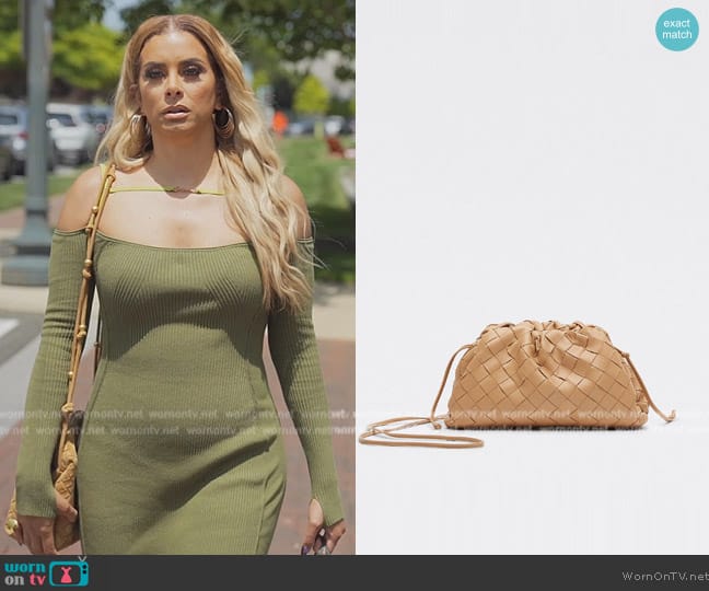 Bottega Veneta Mini Pouch worn by Robyn Dixon on The Real Housewives of Potomac