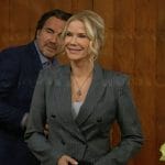 Brooke’s grey pinstripe blazer on The Bold and the Beautiful