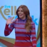 Bryce Howard’s metallic stripe dress on Live with Kelly and Mark