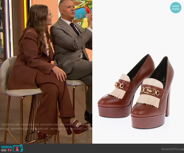 Celine Leather Mules worn by Drew Barrymore on The Drew Barrymore Show