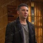 Chad’s dark grey leather jacket on Days of our Lives