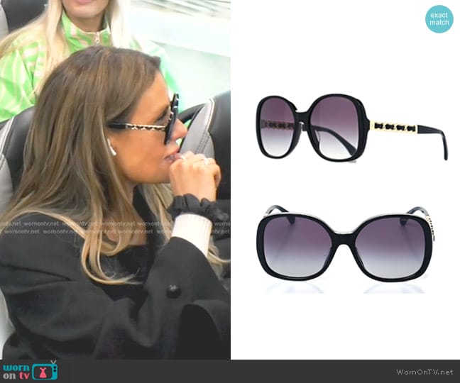 Chanel Acetate Chain Sunglasses worn by Dorit Kemsley on The Real Housewives of Beverly Hills