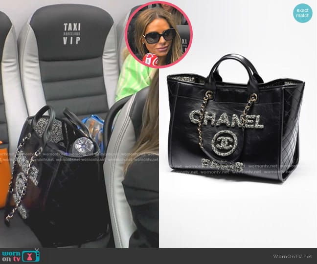 Chanel Calfskin Leather Tote Bag worn by Dorit Kemsley on The Real Housewives of Beverly Hills