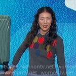 Chi-Lan’s honeycomb sweater on The Talk