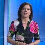 Chloe’s black floral sheath dress on Today