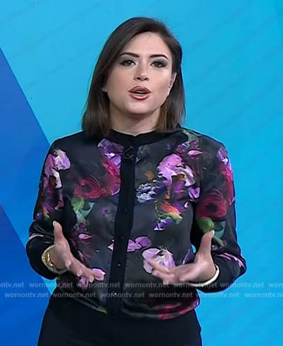 Chloe's floral print jacket on Today