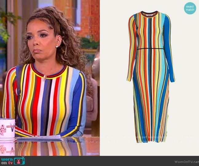 WornOnTV: Sunny’s rainbow stripe dress on The View | Sunny Hostin ...