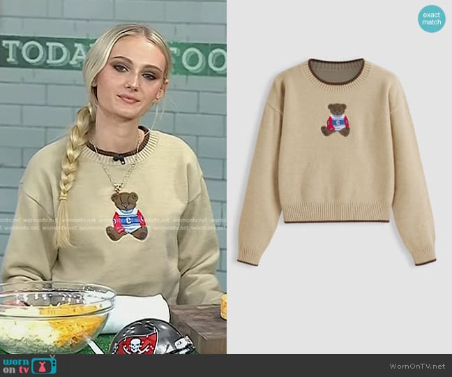 WornOnTV: Tineke Younger’s beige bear sweater on Today | Clothes and ...