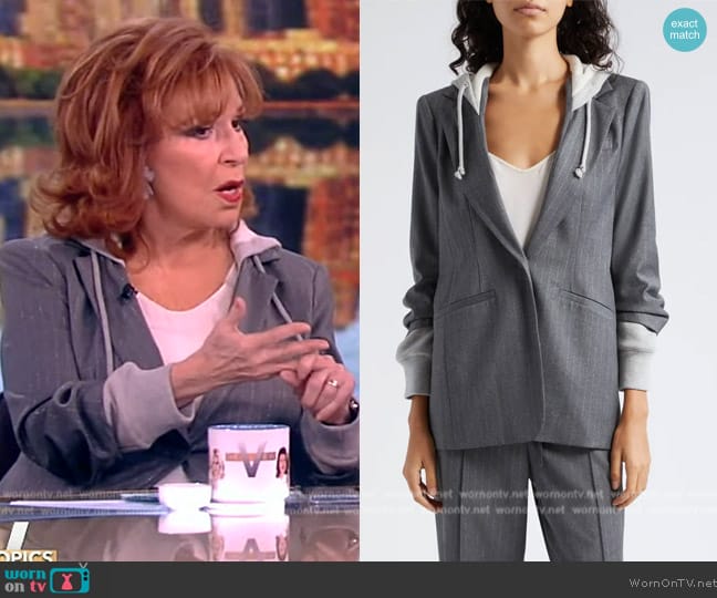 Cinq a Sept Khloe Mixed-Media Jacket worn by Joy Behar on The View