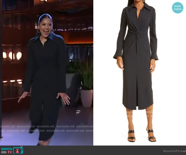 Cinq a Sept Mckenna Midi Dress worn by Alaqua Cox on The Kelly Clarkson Show