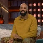 Common’s mustard knit sweater on The Kelly Clarkson Show