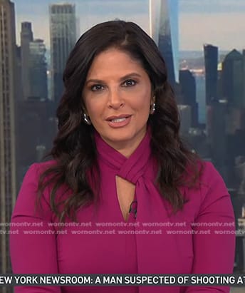 Darlene's pink tie neck dress on Today