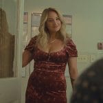 Davia’s red floral velvet dress on Good Trouble