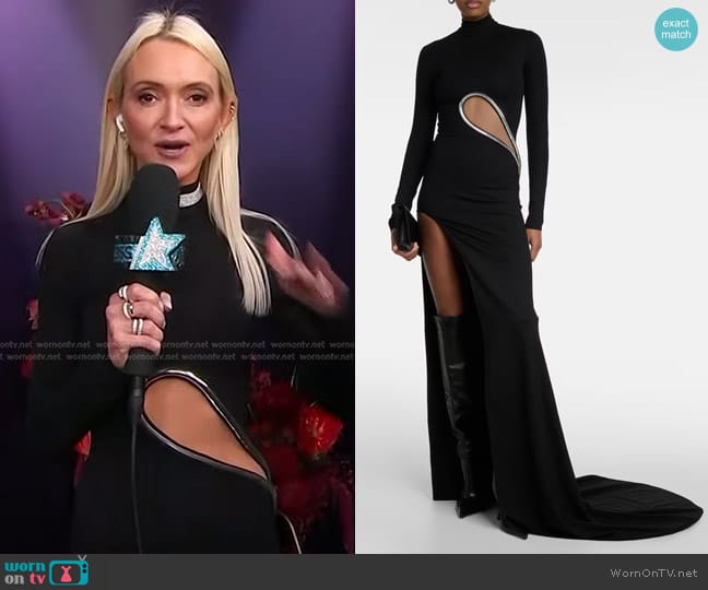 David Koma Paneled Embellished Jersey Gown worn by Zanna Roberts Rassi on Today