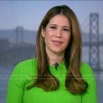 Deirdre’s green ribbed dress on NBC News Daily