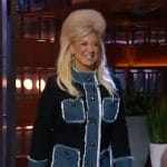 Theresa Caputo’s denim patch jacket on The Kelly Clarkson Show