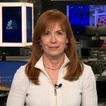 Diana Olick’s cable knit zip jacket sweater on NBC News Daily