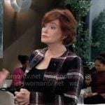 Diane’s checked tweed jacket on General Hospital