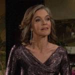 Diane’s metallic long sleeved dress on The Young and the Restless