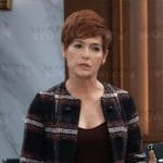 Diane’s checked tweed jacket on General Hospital