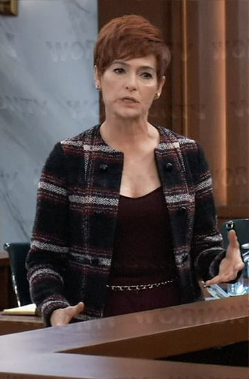 Diane's checked tweed jacket on General Hospital