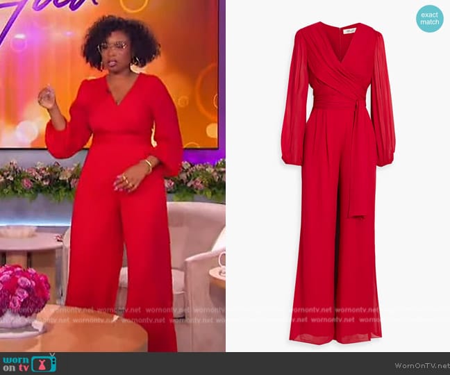 WornOnTV: Jennifer’s red wrap jumpsuit on The Jennifer Hudson Show ...