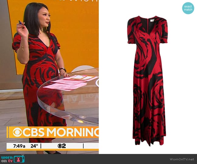 Diane von Furstenberg Walker Dress worn by Nancy Chen on CBS Mornings