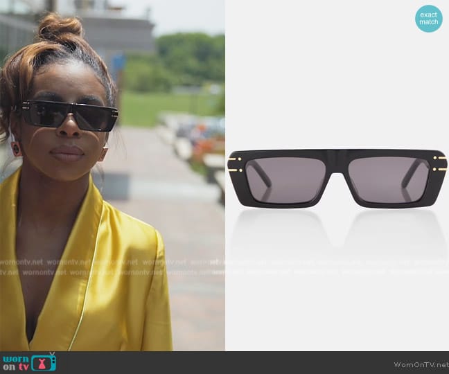 Dior DiorSignature S2U sunglasses worn by Candiace Dillard Bassett on The Real Housewives of Potomac