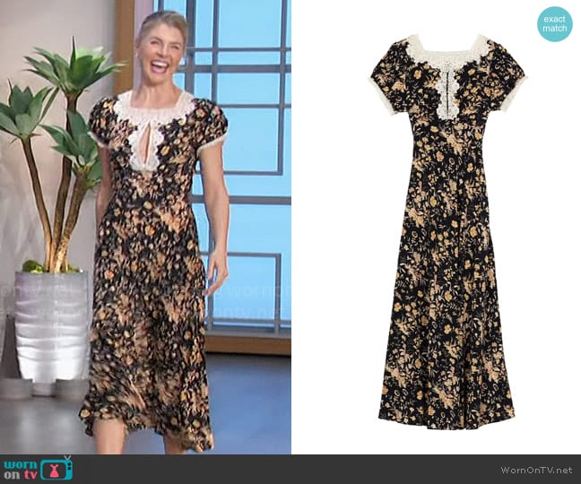 Doen Emeline Dress worn by Amanda Kloots on The Talk