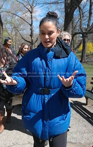 Donna's blue belted puffer jacket on Today