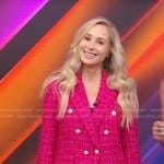 Dr. Whitney Bowe’s pink check tweed blazer on Good Morning America