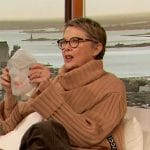 Annette Bening’s beige turtleneck sweater on The Drew Barrymore Show