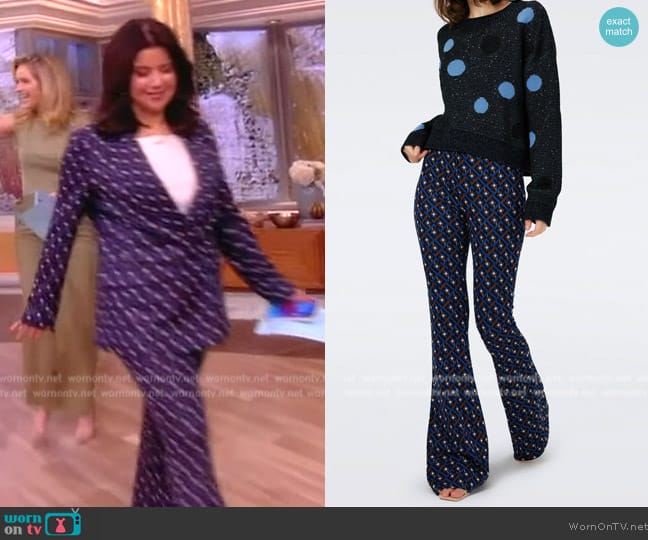 Diane von Furstenberg Greg Jacquard Pants worn by Ana Navarro on The View