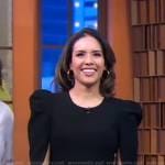 Edith Bracho-sanchez’s black puff sleeve sheath dress on Good Morning America