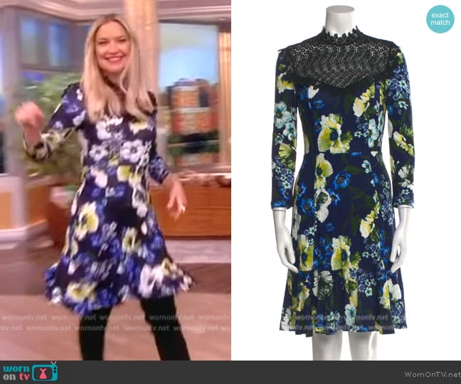 Erdem Floral Print Midi Dress worn by Kate Snow on The View