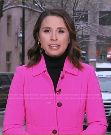 Elizabeth's pink coat on Good Morning America