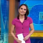 Elizabeth Schulze’s pink ribbed polo dress on Good Morning America