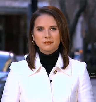 Elizabeth’s white coat on Good Morning America