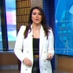 Erielle’s white textured blazer on Good Morning America