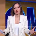 Eva’s ivory double breasted blazer on Good Morning America