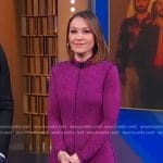 Eva’s purple check dress on Good Morning America