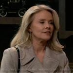 Felicia’s beige peacoat on General Hospital