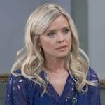 Felicia’s blue eyelet blouse on General Hospital