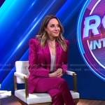 Gabby Bernstein’s fuchsia velvet suit on Good Morning America