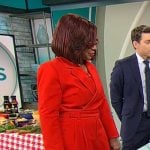 Gayle’s red jumpsuit on CBS Mornings