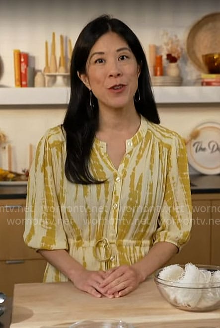 WornOnTV: Genevieve Ko’s yellow tie dye dress on CBS Mornings | Clothes ...